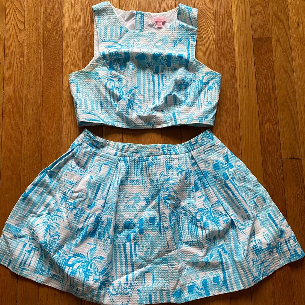 Lily Pulitzer stunning two piece aqua set
